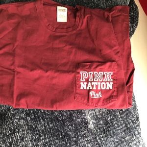 Maroon PINK long sleeved shirt